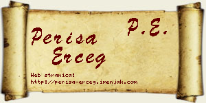 Periša Erceg vizit kartica
